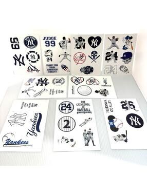 MLB New York Yankees Sticker Pack, 9 Sheets with Aaron Judge #99 Fan Decals
